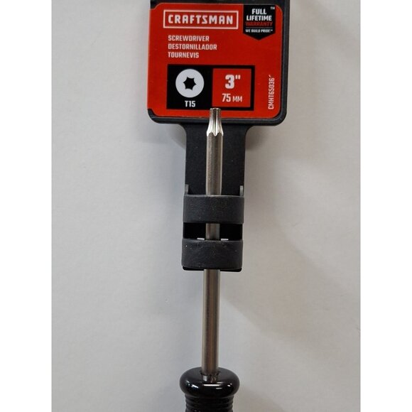 New CRAFTSMAN Torx Screwdriver, T15, Black, CMHT65036, 3 inch - Picture 2 of 3